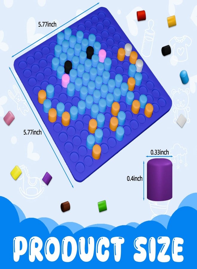 Bbiamsleep Pixel Art Kit for Kids, 500 Pcs 10 Colors Pixel Bricks Challenge Fine Motor Skills Game Educational Science Kits Learning Toys for Math Manipulatives Sensory Bin Sorting Counting Training - Image 2